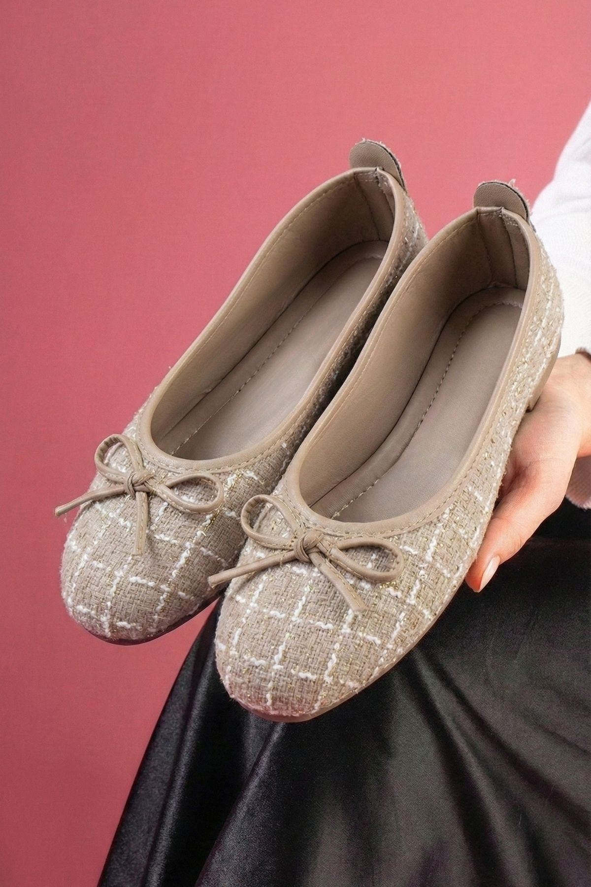 Lavinia Vizon Simli Kumaş Mini Fiyonklu Babet