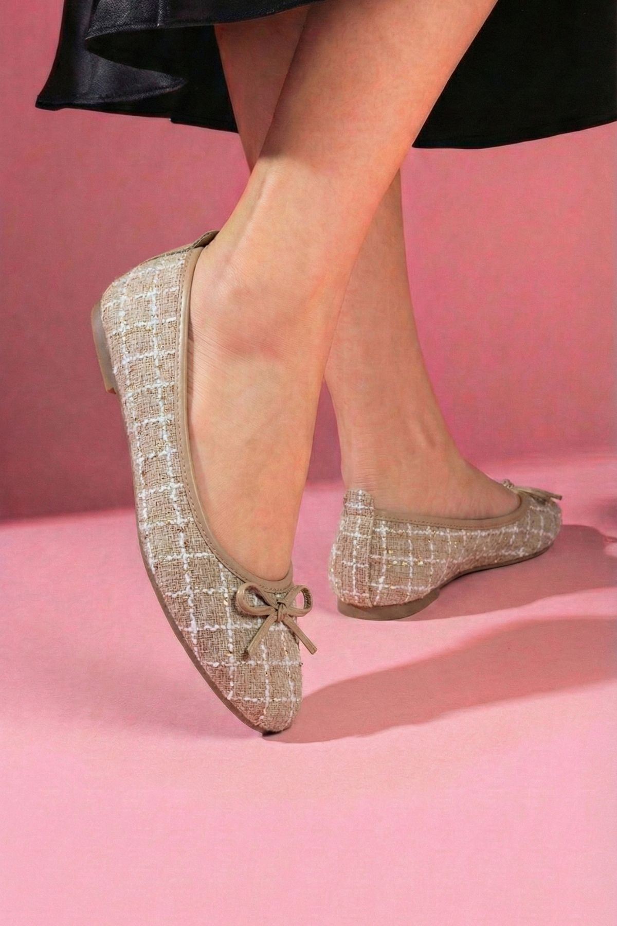 Lavinia Vizon Simli Kumaş Mini Fiyonklu Babet