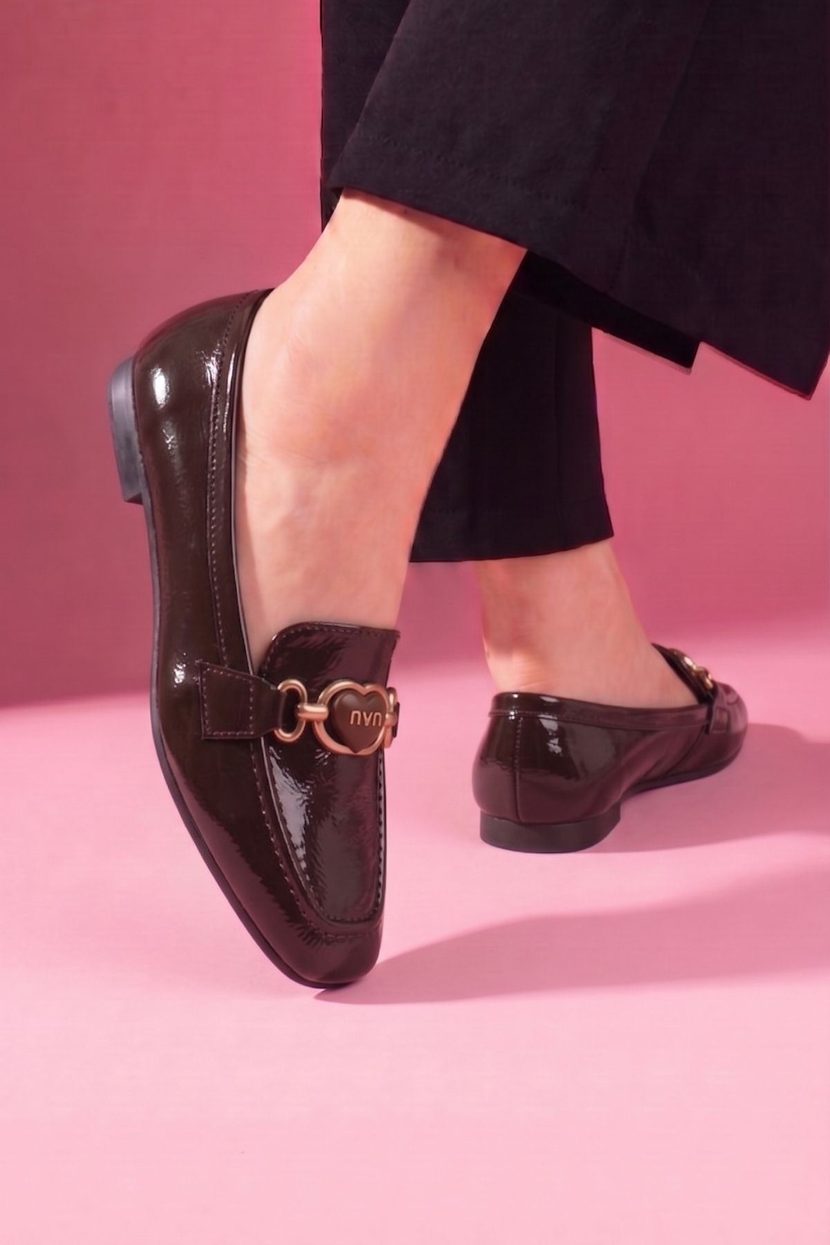 Lodi Kahverengi Kırışık Rugan Kadın Loafer Babet Günlük Ayakkabı