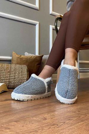 Charli  Gri Havlu Dokulu Sarmal Tabanlı  Ev Botu