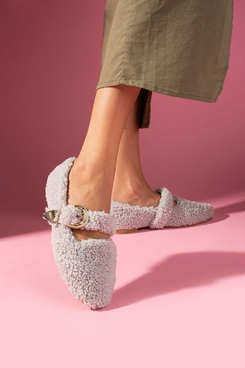 Olisse Gri Havlu Dokulu Western Tokalı Kemerli Ev Babeti