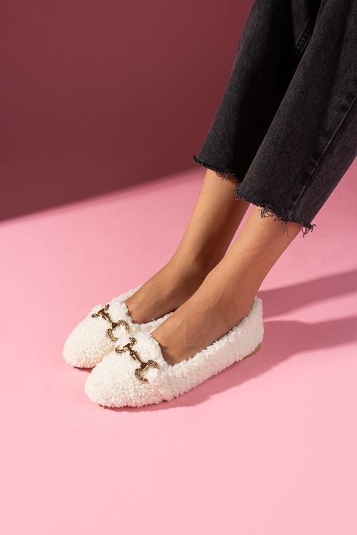 Sora Beyaz Havlu Dokulu Gold  Aksesuarlı Ev Babeti