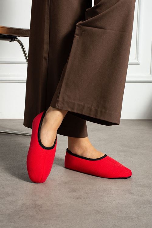 Bery Kırmızı Esnek Kumaşlı Soft Patik Babet