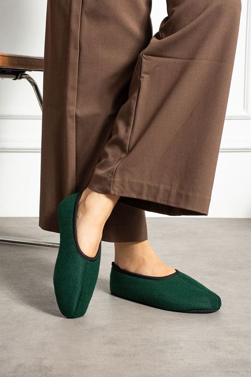 Bery Haki Yeşil Esnek Kumaşlı Soft Patik Babet 