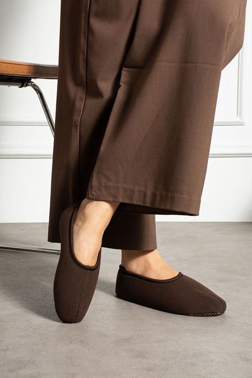 Bery Kahverengi Esnek Kumaşlı Soft Patik Babet