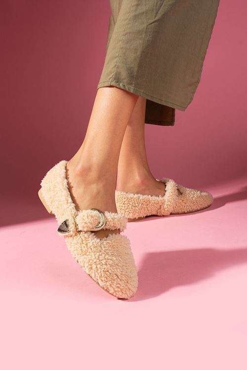 Olisse Bej Havlu Dokulu Western Tokalı Kemerli Ev Babeti