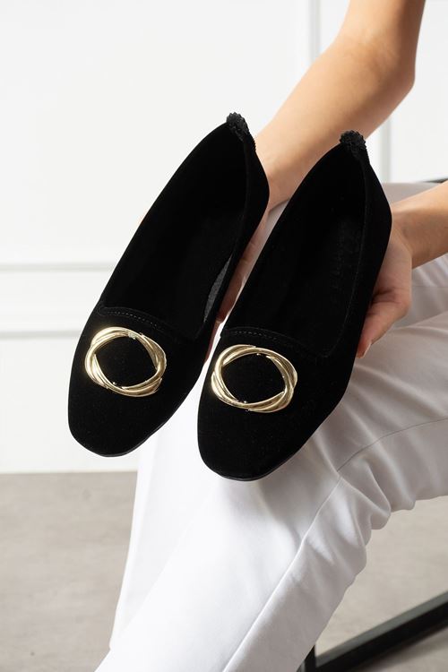 Livena Siyah Gold Tokalı Kadife Dokulu Elegant Nişan Çeyiz Bohça Misafir Ev Babetİ