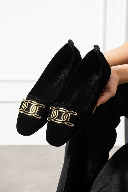 Camrin Siyah Gold Olimpiyat Tokalı Elegant Ev Babeti