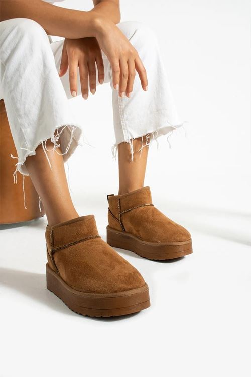 Ricardo Taba Yüksek Tabanlı Kürklü Süet Kadın Bot