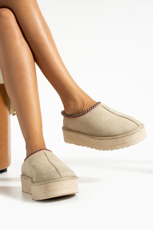 Vicente Bej Yüksek Taban Kürklü Süet Kısa Kadın Bot