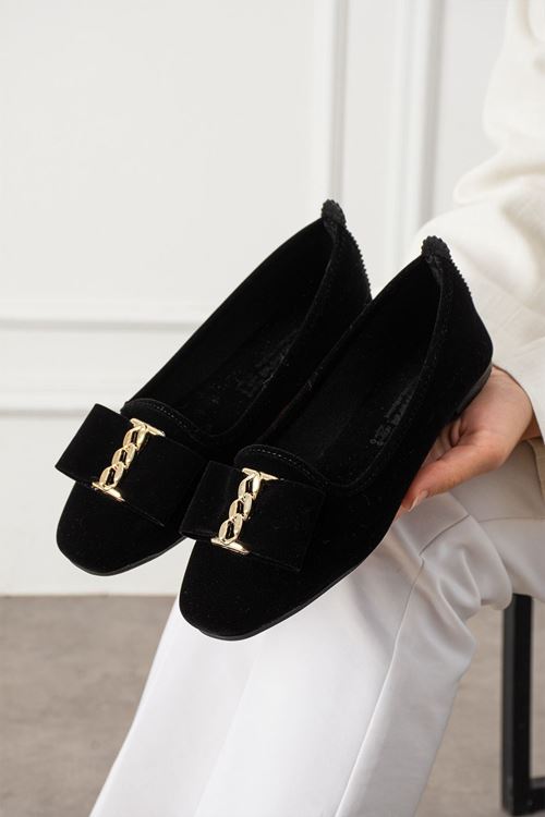 Luvo Siyah Gold Tokalı Kadife Dokulu Elegant Nişan Çeyiz Bohça Misafir Ev Babeti