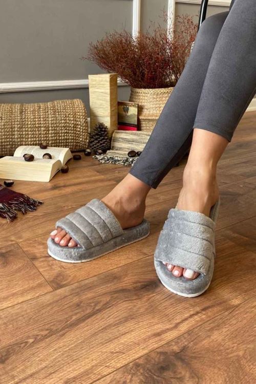 Casa Gri Önü Açık Ev Terliği 