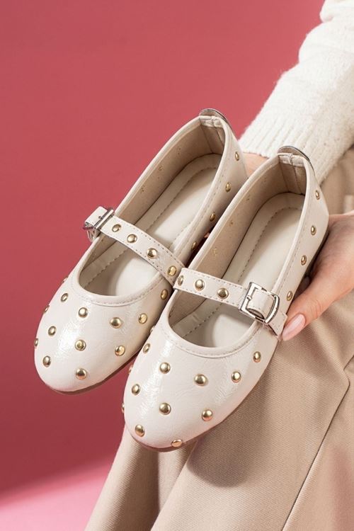 Adrano Bej Kırışık Rugan Trok Zımbalı Nikel Tokalı Kemerli Babet