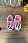 Anista Pembe Fiyonklu Panda Figürlü Önü Kapalı Ev Terliği   