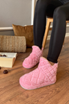 Freya Pudra Baklava Desenli  Comfort Ev Botu