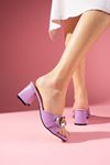 Robert Lila  Zincirli Topuklu Terlik   