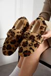 Yumina Leopar Bantlı Peluş Ev Babeti