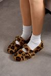 Yumina Leopar Bantlı Peluş Ev Babeti
