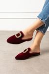 Mersel Bordo Gold Kare Aksesuarlı Elegant Ev Terliği